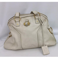 YSL Yves Saint Laurent Muse Bowler Bag-Bags-Yves Saint Laurent-Ivory-JustGorgeousStudio.com