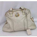 YSL Yves Saint Laurent Muse Bowler Bag-Bags-Yves Saint Laurent-Ivory-JustGorgeousStudio.com