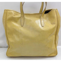 YSL Yves Saint Laurent YSL Cabas Rive Gauche Tote-Bags-Yves Saint Laurent-yellow/white-JustGorgeousStudio.com