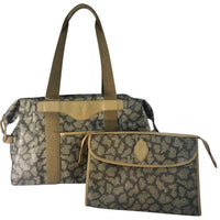 Yves Saint Laurent 2 Piece Travel Set-Bags-Yves Saint Laurent-Beige-JustGorgeousStudio.com