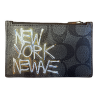 Coach X Jean Michel Basquiat Zip Card Case In Signature Canvas