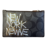 Coach X Jean Michel Basquiat Zip Card Case In Signature Canvas