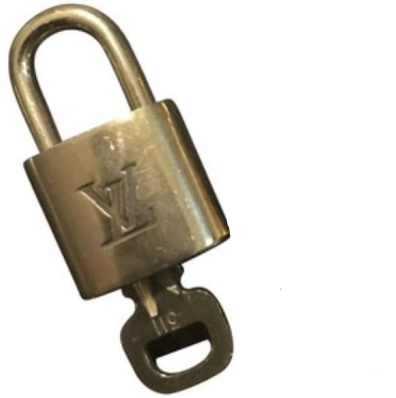 Louis Vuitton Lock & Key Padlock Brass Gold Number Random Bag Charm  Authentic