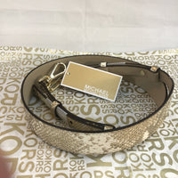 Michael Kors Metallic Leather Shoulder Strap-Straps-Michael Kors-Oyster (Missing Retail Tag)-JustGorgeousStudio.com