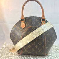 Michael Kors Metallic Leather Shoulder Strap-Straps-Michael Kors-Oyster (Missing Retail Tag)-JustGorgeousStudio.com