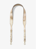 Michael Kors Metallic Leather Shoulder Strap-Straps-Michael Kors-Oatmeal-JustGorgeousStudio.com