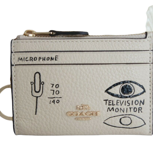 COACH Boxed Mini Skinny ID Case in Metallic Leather